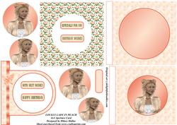 Lovely Lady in Peach 4x4 Aperture Card