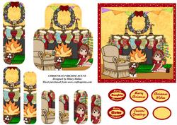Christmas Fireside Scene