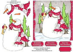 Snowman Blowing Bubbles