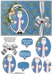 Silvery Blue Santa