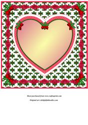 Holly & Heart Christmas Insert