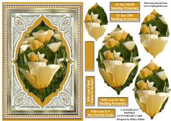 Californian Poppies Anniversary Card