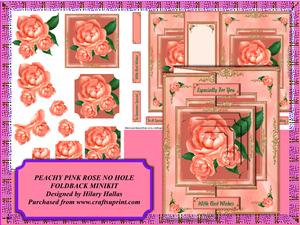 Peachy Pink Rose Foldback Minikit
