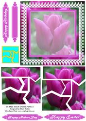 Purple Tulip Spiral Panels