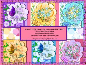 Spring Flowers Cut & Fold 5x5 Cards Bumper Kit