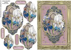 Gold Framed Irises