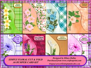Simply Floral Cut & Fold A6 Bumper Card Kit