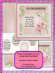Pink Flowers & Lace Sympathy Minikit