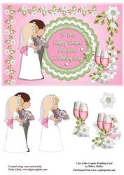 Cute Little Couple Wedding Card