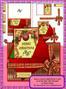 Red & Gold Christmas Card Minikit