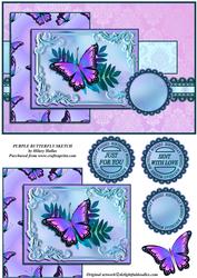 Purple Butterfly Sketch