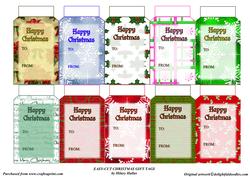 Easy Cut Christmas Gift Tags