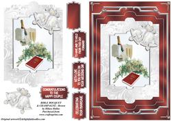 Bible Bouquet & Champagne - Red