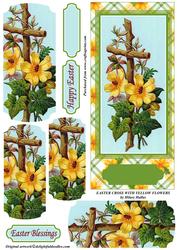 Easter Cross with Yellow Flowers