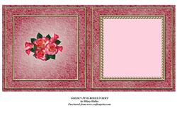 Pink & Gold Roses Insert
