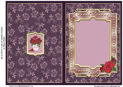 Beautiful Vase of Roses Insert
