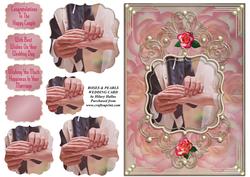 Roses & Pearls Wedding Card