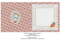 Little Girl with Ladybugs Insert