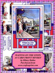 Waiting on the Steps A5 Card Front Minikit