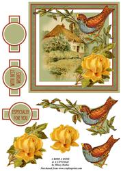 A Bird a Rose & a Cottage