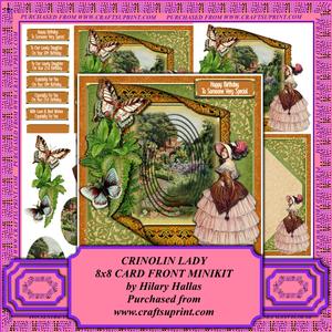 Crinolin Lady 8x8 Card Front Minikit