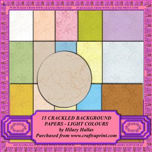 Crackled Background Papers - Light Colours