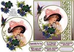 Lovely Lady in Ribbon Hat