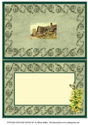 Vintage Cottage Scene Iii Insert