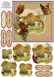 Cottage & Butterflies