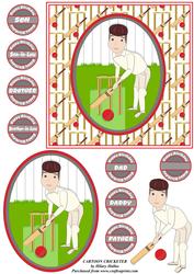Cartoon Cricketer
