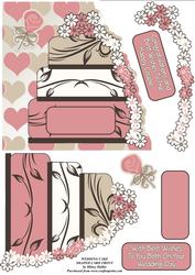 Wedding Cake Shaped Card Front