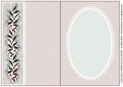 Pale Lilac Floral & Lace Insert