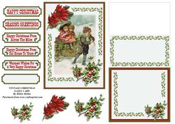 Vintage Christmas Easel Card