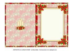 Poinsettia & Candles Insert