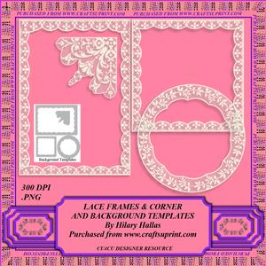 Lace Frames & Corner and Background Templates