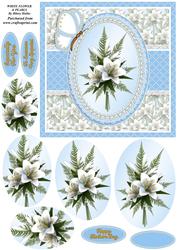 White Flowers with Pearls