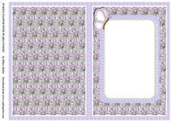Purple Flowers with Pearls Insert