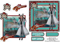 Pirate Lovers Birthday Card - Female