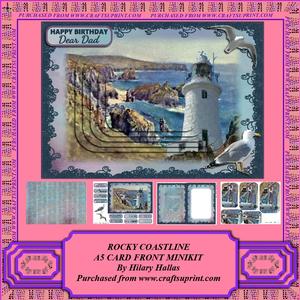 Rocky Coastline A5 Card Front Minikit