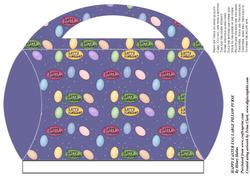 Happy Easter Egg Large Pillow Purse