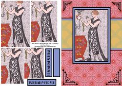 Art Deco Lady Burning the Evidence