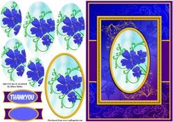 Pretty Blue Flower Thankyou