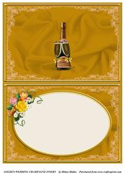Golden Wedding Champagne Insert