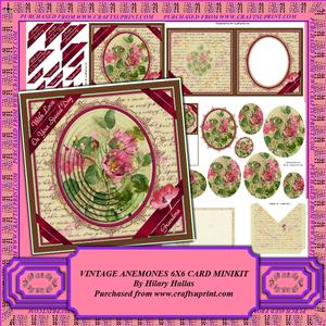 Vintage Anemones 6x6 Card Minikit