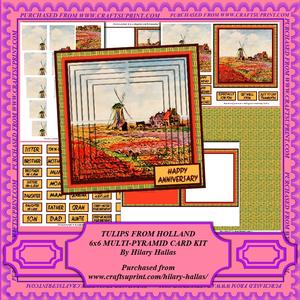Tulips from Holland 6x6 Multi-pyramid Card Minikit