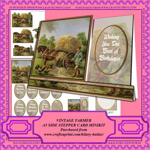 Vintage Farmer A5 Sidestepper Card Minikit