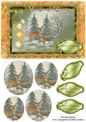 Deers in the Snow Ii