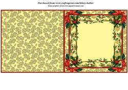 Holly & Poinsettia Yellow Insert