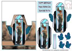 Flapper Art Deco Stepper Card