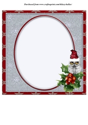 Christmas Owl With Holly Insert